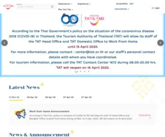 Tourismthailand.org(The official website of Tourism Authority of Thailand) Screenshot