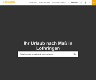 Tourismus-Lothringen.de(Visitez les 5 grandes destinations du grand est. réservez sans plus attendre votre séjour) Screenshot