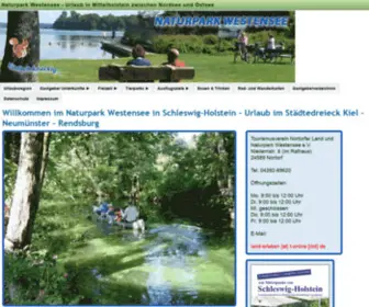 Tourismus-Naturpark-Westensee.de(Naturpark Westensee in Schleswig) Screenshot