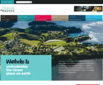 Tourismwaiheke.co.nz(Tourism Waiheke & Island Waiheke Information) Screenshot