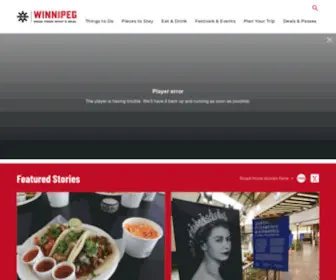 Tourismwinnipeg.com(Tourism Winnipeg) Screenshot