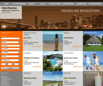 Touristikshops.de(Muster Reiseshop) Screenshot