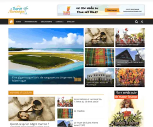Touristmartinique.com(Guide martinique) Screenshot