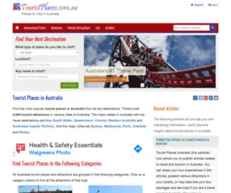Touristplaces.com.au(Find Tourist Places and Attractions in Australia) Screenshot