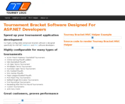 Tourneylogic.com(Tourney Logic) Screenshot