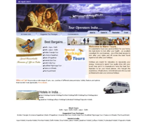 Touroperatorsindia.com(Tour Operators India) Screenshot