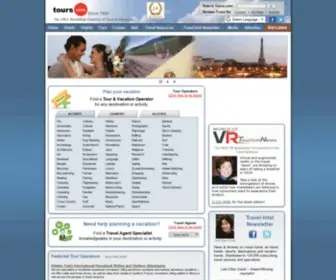 Tours.com(The directory of travel tours and vacation package operators) Screenshot