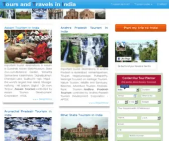 Toursandtravelsinindia.com(Tourism In India) Screenshot