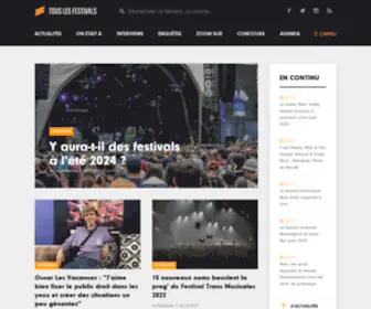 Touslesfestivals.com(Toute l'actualité des festivals de musique) Screenshot