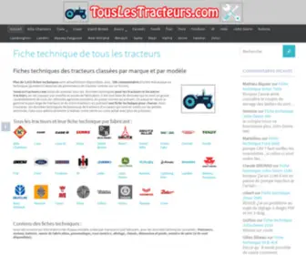 Touslestracteurs.com(Tous les tracteurs et leur fiche technique correspondante) Screenshot