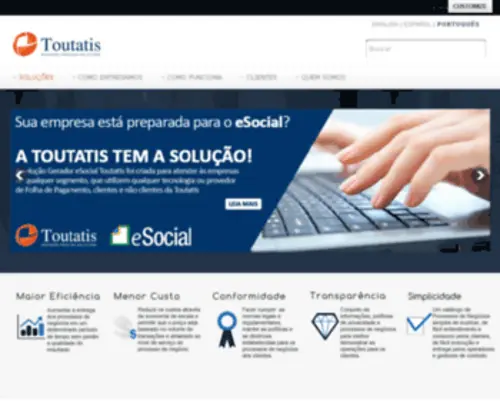 Toutatisbr.com(Toutatis Global) Screenshot