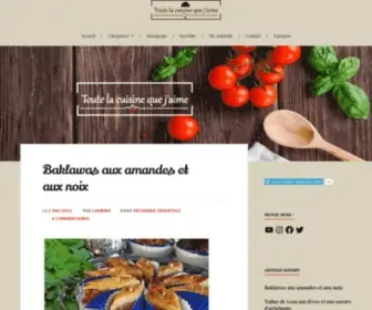 Toutelacuisinequejaime.com(Toute la cuisine que j'aime) Screenshot