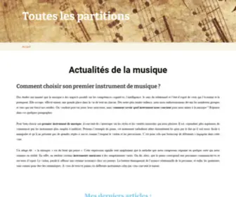 Touteslespartitions.com(Musique, cours, instruments) Screenshot