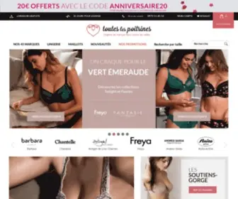 Touteslespoitrines.com(Lingerie grande taille et maillot de bain) Screenshot