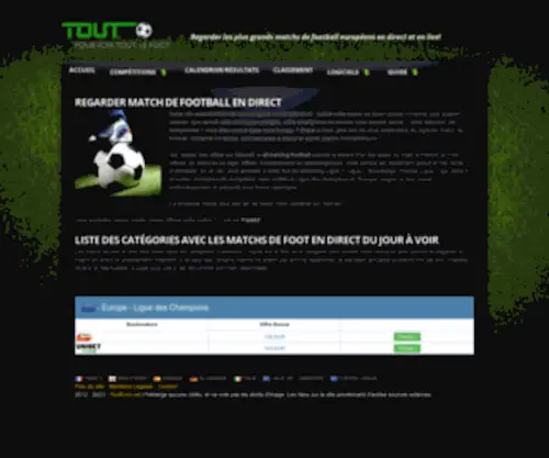 Toutfoot.net(Avec le Streaming Football) Screenshot