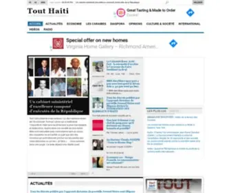 Touthaiti.com(Tout Haiti site d'information d'Haiti et la diaspora) Screenshot