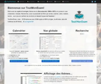 Toutmonexam.fr(Sujets et Corrigés pour réussir le BAC) Screenshot