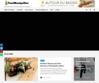 Toutmontpellier.fr(Le site d'informations 100% utiles et pratiques sur Montpellier) Screenshot