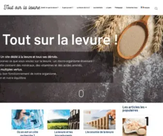 Toutsurlalevure.fr(Tout sur la levure) Screenshot