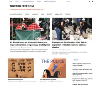 Towardfreedom.com(Toward Freedom) Screenshot