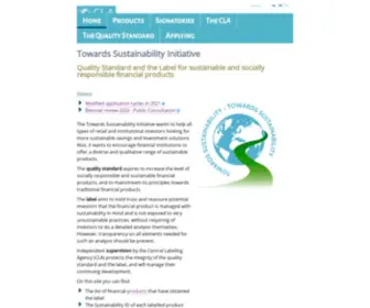 Towardssustainability.be(Towards Sustainability Initiative) Screenshot