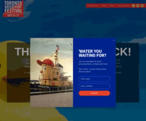Towaterfrontfest.com(Redpath Waterfront Festival) Screenshot