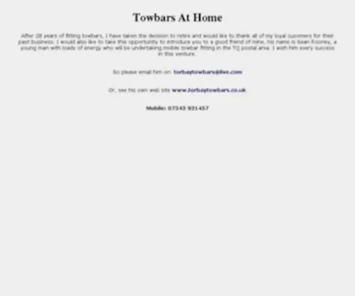 Towbars-AT-Home.co.uk(Towbars At Home) Screenshot