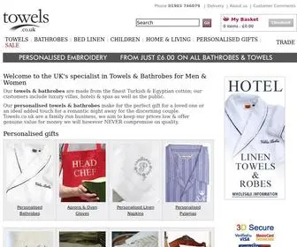 Towels.co.uk(Luxury Towels & Bathrobes for Men & Women & Children UK) Screenshot