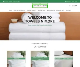 Towelsnmore.com(Towels N More Wholesale Towels and Bed Sheets for Hotel SPA GYM Clinic) Screenshot