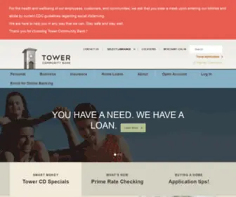 Towercommunitybank.com(Tower Community Bank) Screenshot