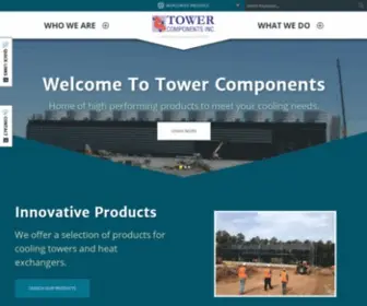 Towercomponentsinc.com(EVAPCO Inc) Screenshot