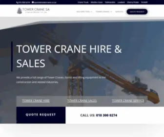 Towercrane.co.za(Tower Crane and Mobile Tower Crane Hire South Africa) Screenshot