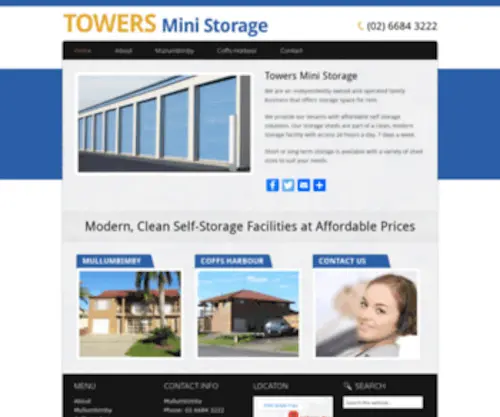 Towersministorage.com.au(Storage Space) Screenshot