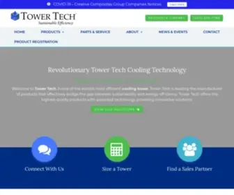 Towertechinc.com(Fiberglass Cooling Tower Manufacturer) Screenshot