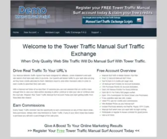 Towertraffic.com(Tower Traffic Manual Traffic Exchange Take Control of Your Traffic) Screenshot