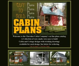 Townandcountryplans.com(The Cherokee Cabin Company's On Line Plans Catalog) Screenshot