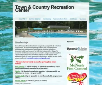 Townandcountrypool.org(Town & Country Recreation Center) Screenshot