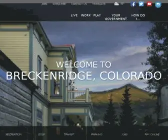 Townofbreckenridge.com(Breckenridge, CO) Screenshot