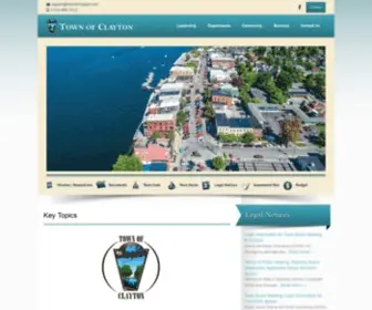 Townofclayton.com(Town of Clayton) Screenshot