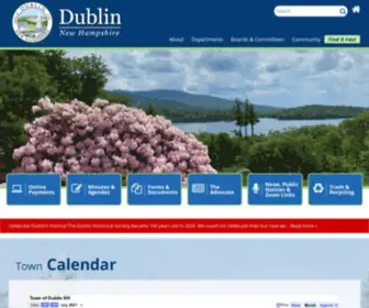 Townofdublin.org(Dublin, NH) Screenshot