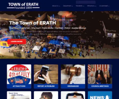 Townoferath.com(Town Of Erath) Screenshot