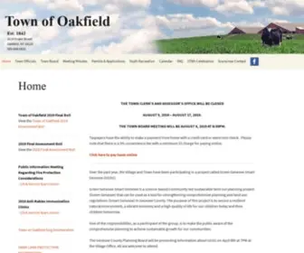 Townofoakfieldny.com(Town of Oakfield) Screenshot