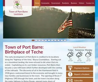 Townofportbarre.com(Town of Port Barre Louisiana) Screenshot