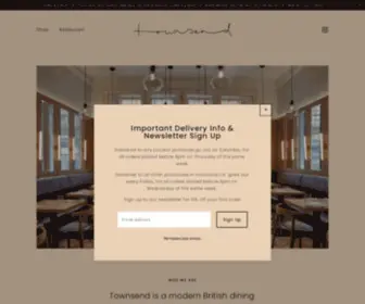 Townsendrestaurant.co.uk(Townsend Restaurant & Shop) Screenshot