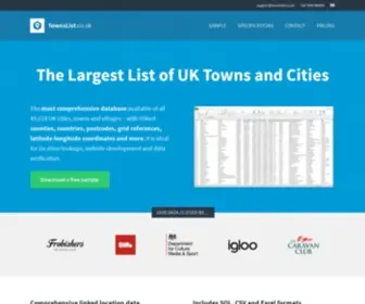 Townslist.co.uk(SQL & CSV download)) Screenshot