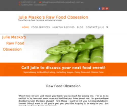 Townsvillefoodconsultant.com.au(Julie Masko's Raw Food Obsession) Screenshot