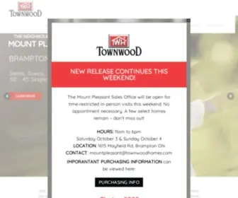 Townwoodhomes.com(Residential Home Builder in the GTA) Screenshot