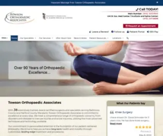 Towsonortho.com(Towson Orthopaedics) Screenshot