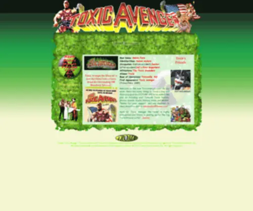 Toxicavenger.com(The Official Home of Toxie) Screenshot