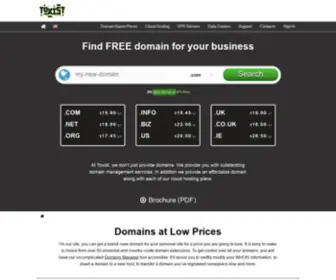 Toxist.com(Domains and Hosting Solutions for Business) Screenshot